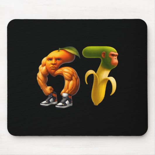 67 Six Seven Italienisches Brainrot-Meme-Paar-Matc Mousepad (Vorne)