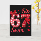 67 Six Seven Kokette Bogen Mädchen Kinder Valentin Karte (Gelbe Blume)
