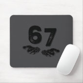 67 Six Seven Lustig 6 7 Meme Gen Alpha Slang 6 7 H Mousepad (Mit Mouse)