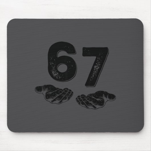 67 Six Seven Lustig 6 7 Meme Gen Alpha Slang 6 7 H Mousepad (Vorne)