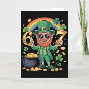 67 Six Seven Lustig 6 7 Meme St Patricks Day Lepre Karte