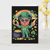67 Six Seven Lustig 6 7 Meme St Patricks Day Lepre Karte (Gelbe Blume)