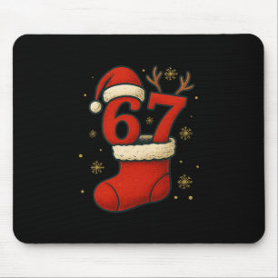 67 Six Seven Lustiger Gen Alpha Meme Weihnachten 2 Mousepad