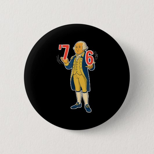 67 Six Seven Lustiger George Washington Meme Button (Vorderseite)