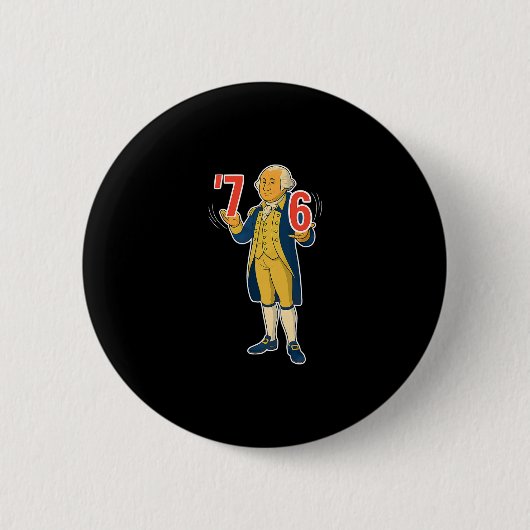 67 Six Seven Lustiger George Washington Meme Button (Vorderseite)