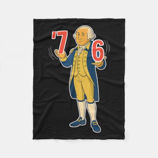 67 Six Seven Lustiger George Washington Meme Fleecedecke (Vorderseite)