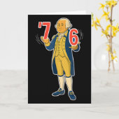67 Six Seven Lustiger George Washington Meme  Karte (Gelbe Blume)