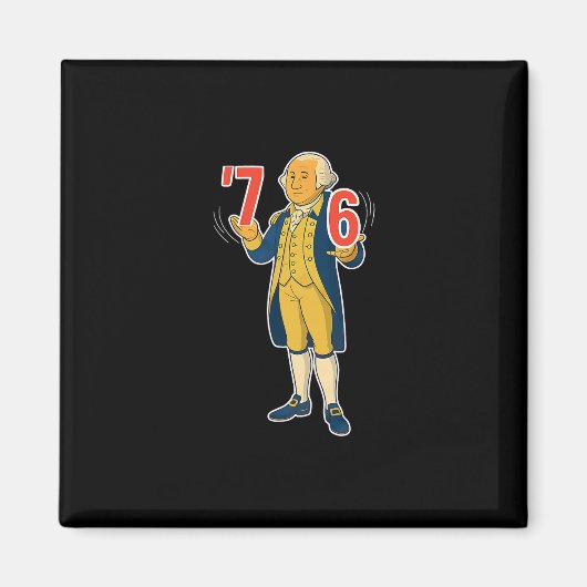 67 Six Seven Lustiger George Washington Meme Magnet (Vorne)