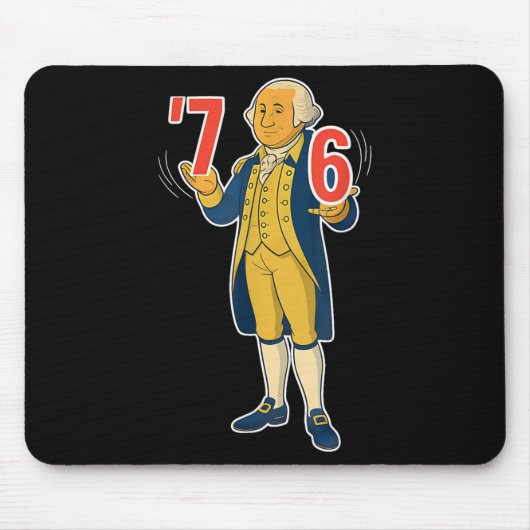 67 Six Seven Lustiger George Washington Meme Mousepad (Vorne)
