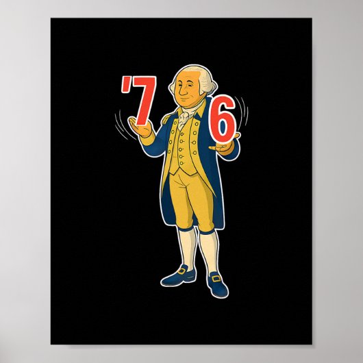 67 Six Seven Lustiger George Washington Meme  Poster (Vorne)