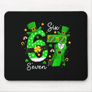 67 Six Seven Lustiger St Patricks Day Leprechaun 6 Mousepad