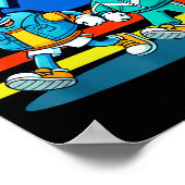 67 Six Seven Lustiges Meme Design Kinder Schule Poster (Ecke)