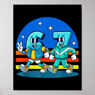 67 Six Seven Lustiges Meme Design Kinder Schule Poster