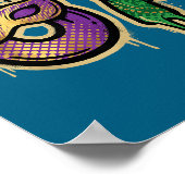 67 Six Seven Mardi Gras Graffiti Gen Alpha Brain R Poster (Ecke)