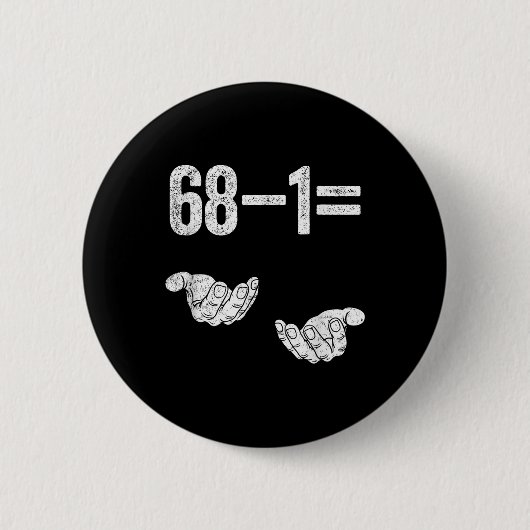 67 Six Seven Math Mathematics Brainrot Equation Bi Button (Vorderseite)
