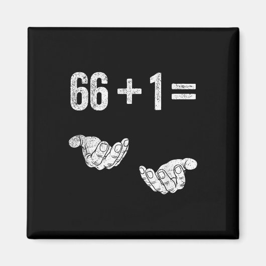 67 Six Seven Math Mathematics Brainrot Equation Bi Magnet (Vorne)