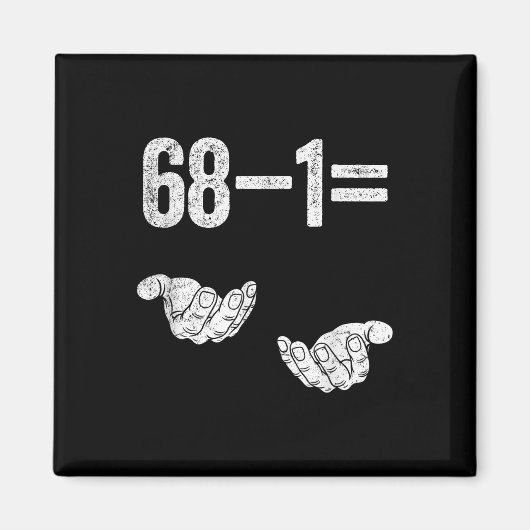 67 Six Seven Mathe Mathematik Brainrot Gleichung B Magnet (Vorne)