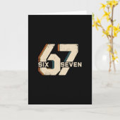 67 Six Seven Meme 1 Karte (Gelbe Blume)
