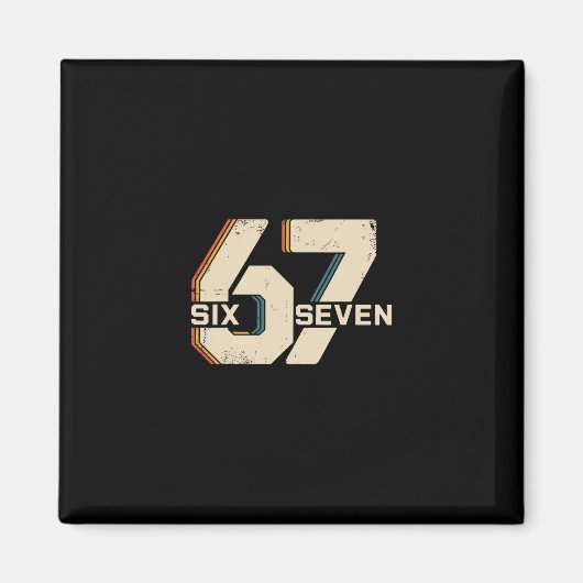 67 Six Seven Meme 1 Magnet (Vorne)