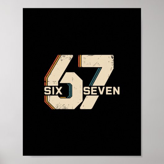 67 Six Seven Meme 1 Poster (Vorne)