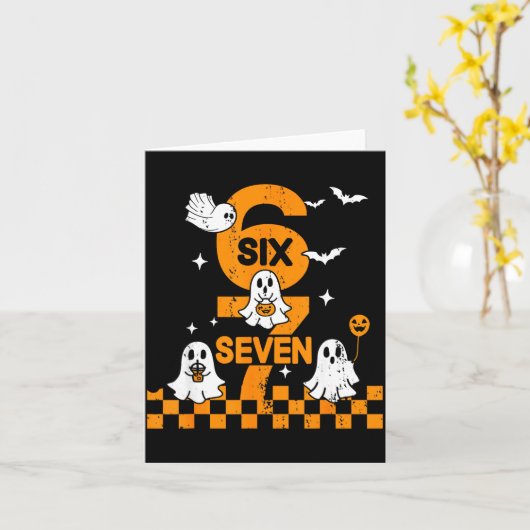 67 Six Seven Meme 6 7 Couple Matching Halloween Co Karte (Gelbe Blume)