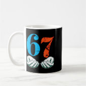 67 Six Seven Meme 6 7 Hands Kaffeetasse (Links)