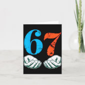 67 Six Seven Meme 6 7 Hands Karte (Vorderseite)