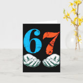 67 Six Seven Meme 6 7 Hands  Karte (Gelbe Blume)