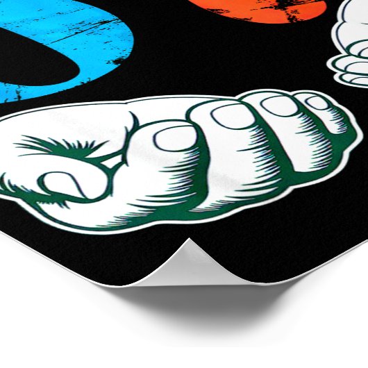 67 Six Seven Meme 6 7 Hands  Poster (Ecke)