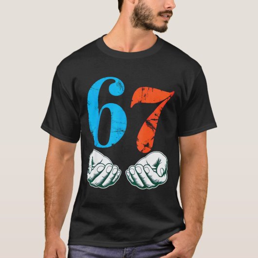 67 Six Seven Meme 6 7 Hands  T-Shirt (Vorderseite)