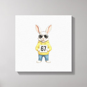 67 Six Seven Meme 6 7 Lustiger Ostertag für Jungen Leinwanddruck