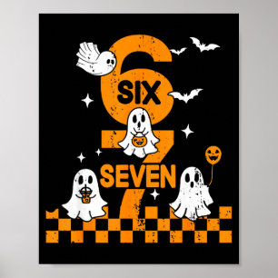 67 Six Seven Meme 6 7 Paar passende Halloween Co Poster