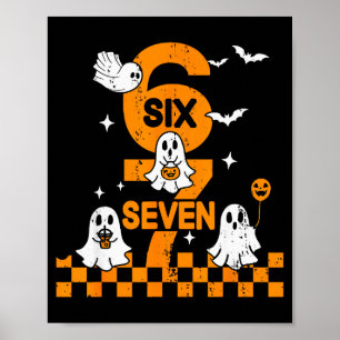 67 Six Seven Meme 6 7 Paar passende Halloween Co Poster