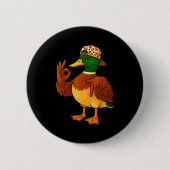 67 Six Seven Meme Camo Mallard Duck Hunting Boys M Button (Vorderseite)