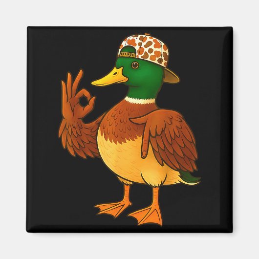 67 Six Seven Meme Camo Mallard Duck Hunting Boys M Magnet (Vorne)