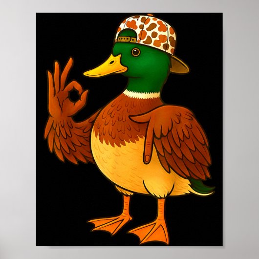 67 Six Seven Meme Camo Mallard Duck Hunting Boys M Poster (Vorne)