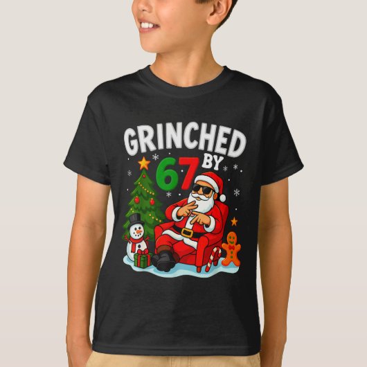 67 Six Seven Meme Christmas Ed By 6-7 Gen Alpha Sl T-Shirt (Vorderseite)
