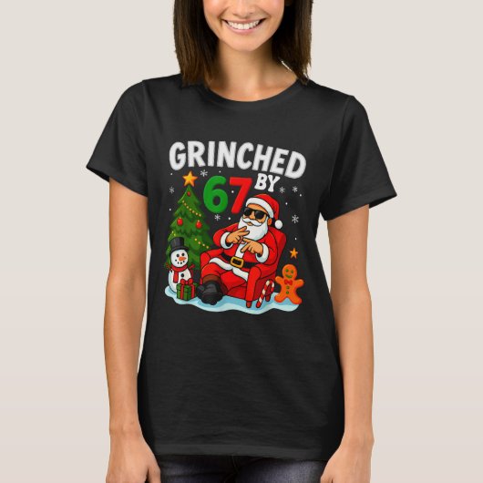 67 Six Seven Meme Christmas Ed By 6-7 Gen Alpha Sl T-Shirt (Vorderseite)