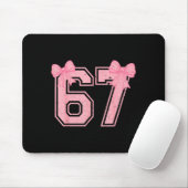 67 Six Seven Meme Coquette Nk Bow 6 7 Gen Alpha Sl Mousepad (Mit Mouse)