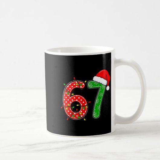 67 Six Seven Meme Funny Christmas 6 7 Meme Men Wom Kaffeetasse (Rechts)