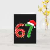 67 Six Seven Meme Funny Christmas 6 7 Meme Men Wom Karte (Gelbe Blume)