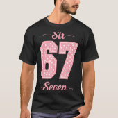 67 Six Seven Meme Funny Gen Alpha Slang Kids Girls T-Shirt (Vorderseite)