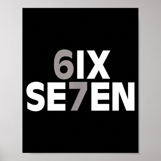 67 Six Seven Meme Funny Gen Alpha Slang Teens Kids Poster (Vorne)