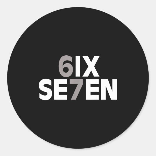 67 Six Seven Meme Funny Gen Alpha Slang Teens Kids Runder Aufkleber (Vorderseite)