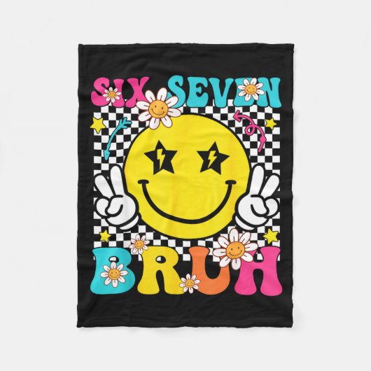 67 Six Seven Meme Gen Alpha Slang 6 7 Funny Boys G Fleecedecke (Vorderseite)