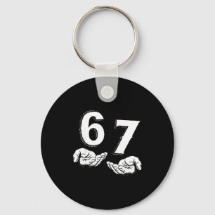 67 Six Seven Meme Gen Alpha Slang 6 7 Hände Lustig Schlüsselanhänger