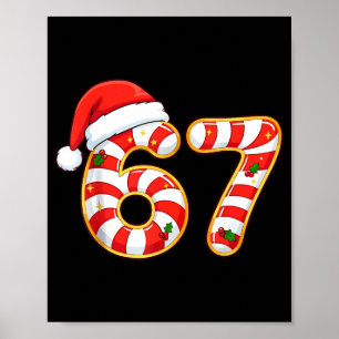 67 Six Seven Meme Gen Alpha Slang Lustiger Weihnac Poster