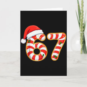 67 Six Seven Meme Gen Alpha Slang Lustiges Weihnac Karte