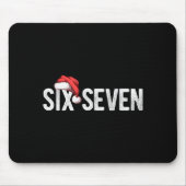 67 Six Seven Meme Gen Alpha Slang Santa Hat Funny  Mousepad (Vorne)