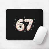 67 Six Seven Meme Gen Alpha Slang Weihnachtsbeleuc Mousepad (Mit Mouse)